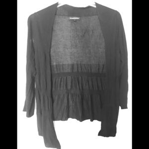 Express black open cardigan